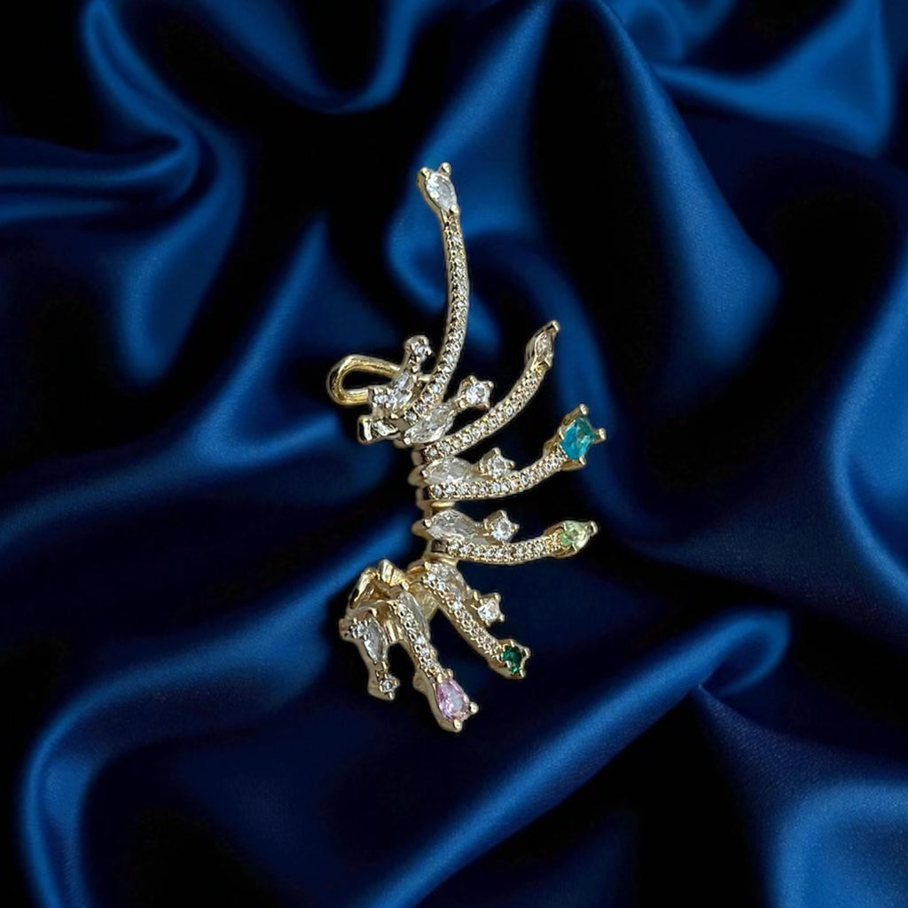 Renkli taşlı gösterişli earcuff ✨