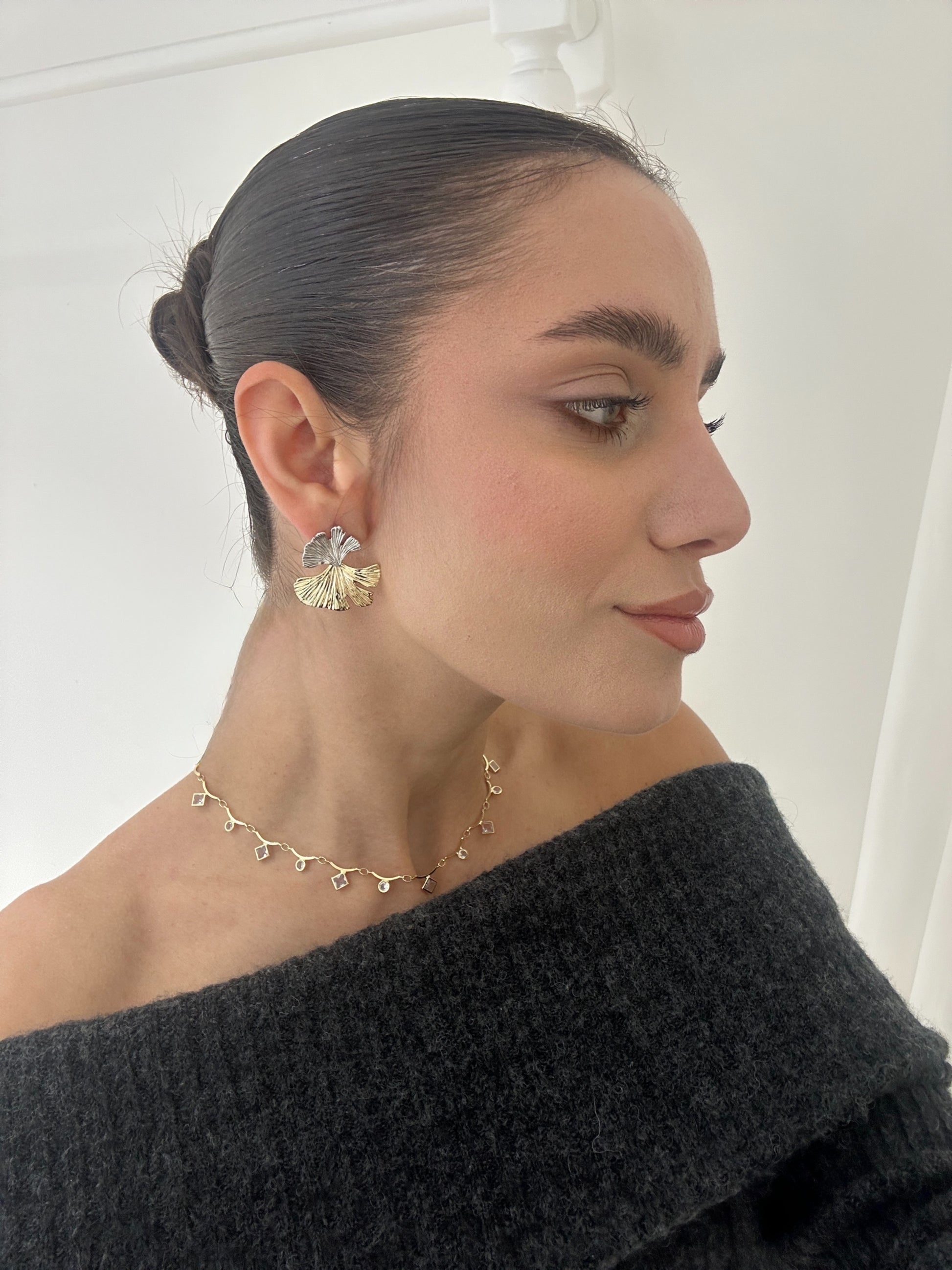 Gold & gümüş küpe ✨