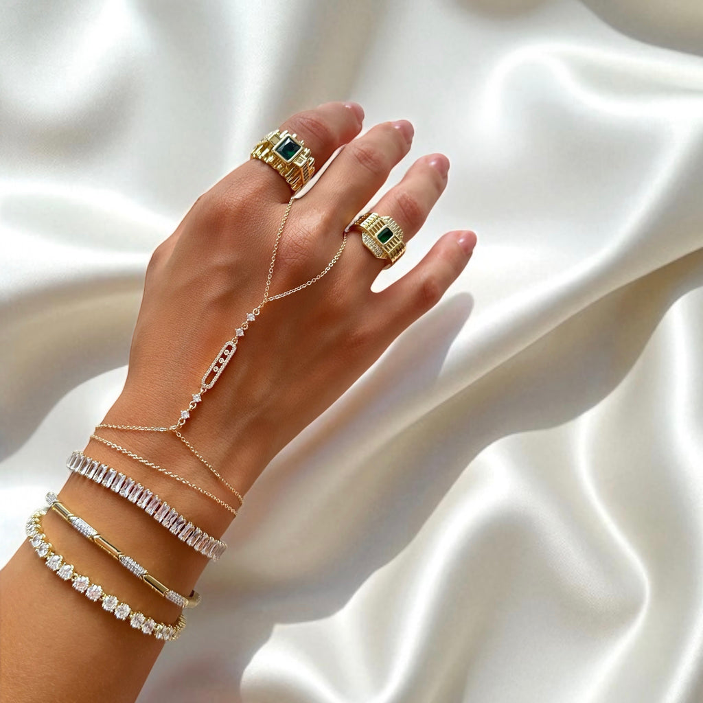 Dikdörtgen taşlı bileklik ✨