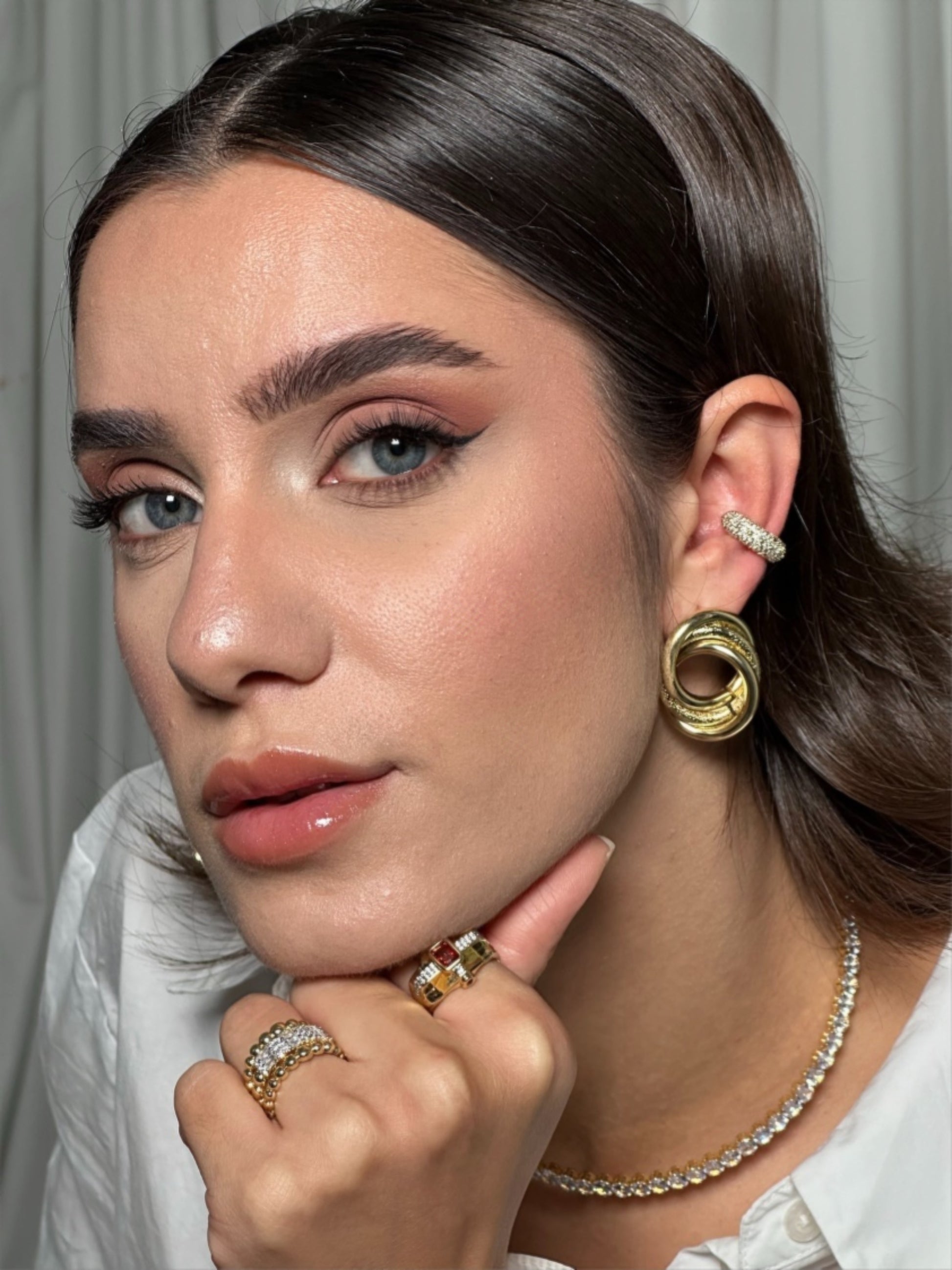 Halka şeklinde küpe ✨