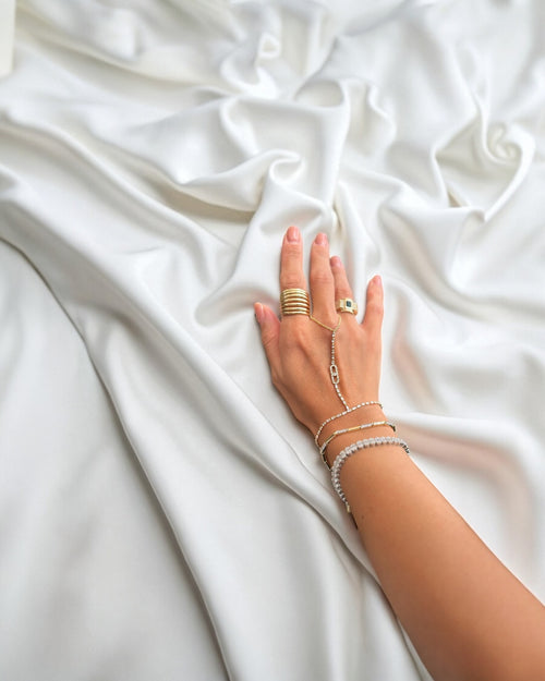 7 şeritli gold yüzük ✨