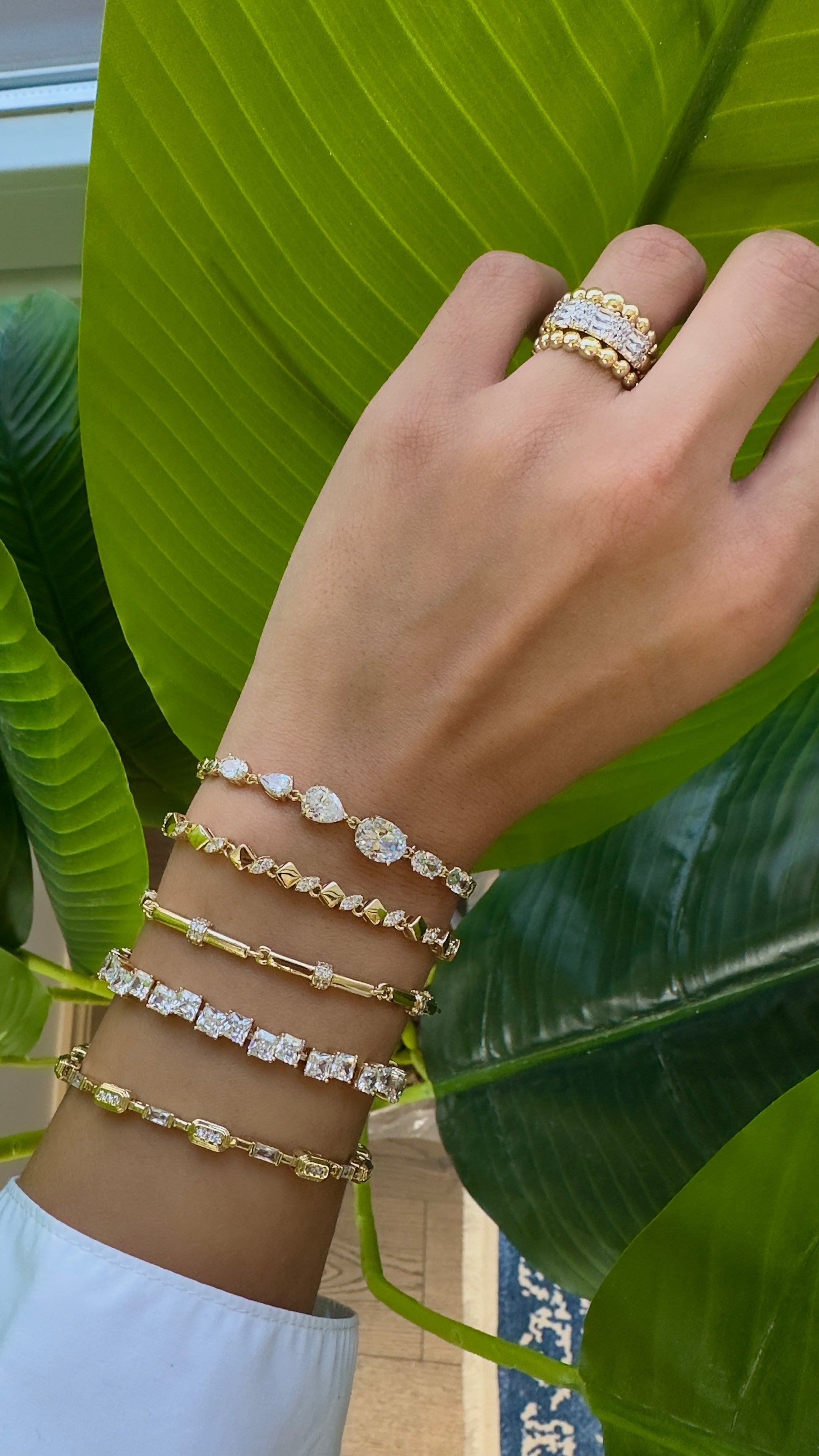 Geometrik mini taş detaylı bileklik ✨